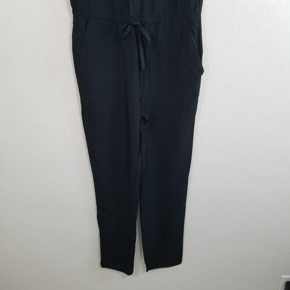 LOFT Sleeveless Jumpsuit with Pockets Black Size M - Picture 3 of 8
